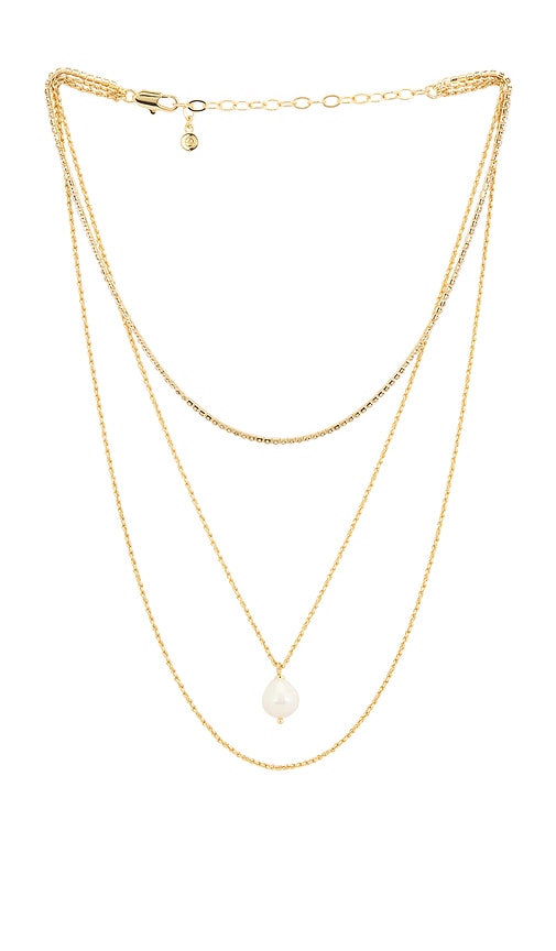 Ettika Layered Pearl Pendant Necklace