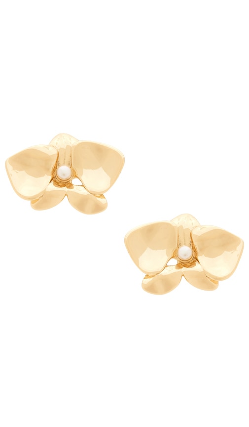 Ettika Pearl Blossom Stud Earrings
