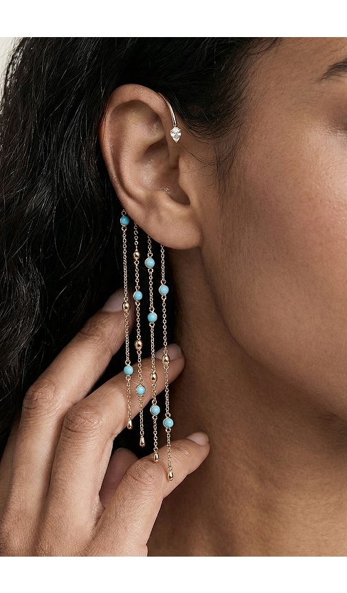 Ettika Linear Chains Statement Ear Cuff In Gold