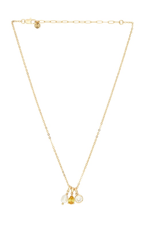 Ettika Dainty Triple Charm Necklace