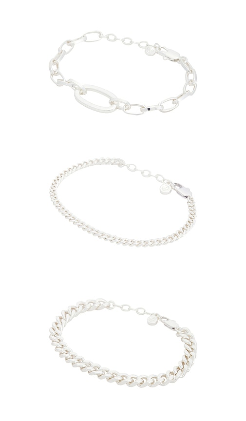 Ettika LOT DE BRACELETS CHAIN GAME en Metallic Silver 64 €