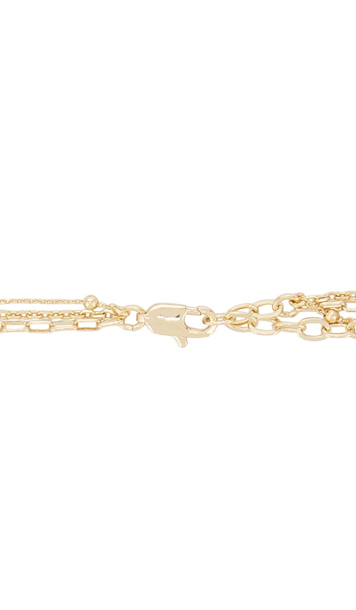  Ettika Circle Flow Layered Necklace Set In Metallic Gold. 