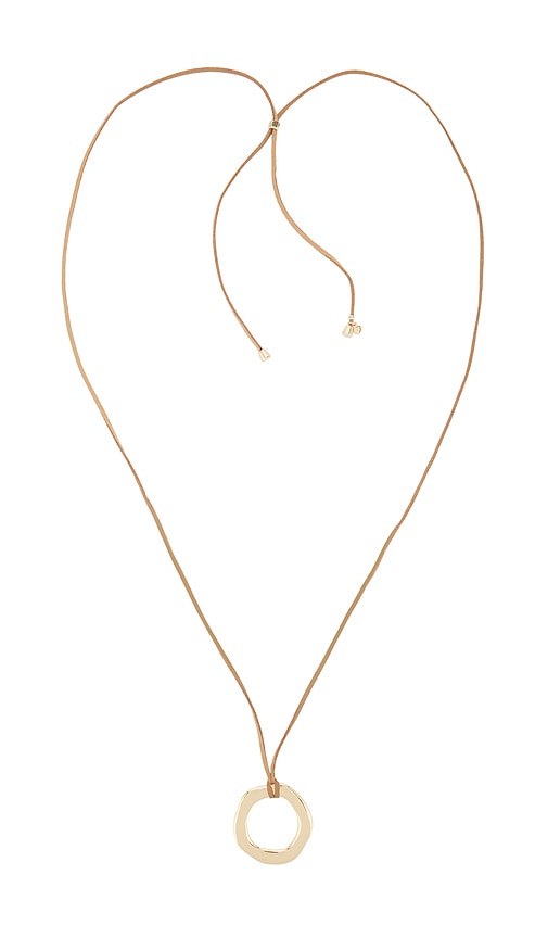 Ettika Open Circle Adjustable Suede Necklace