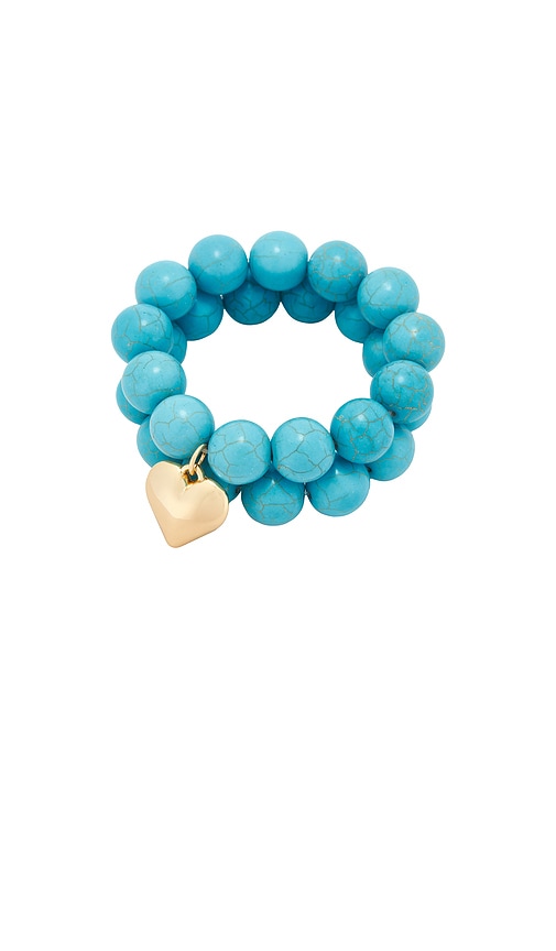 Ettika BRACELET BRELOQUE LUCK LOVE en Turquoise 59 €