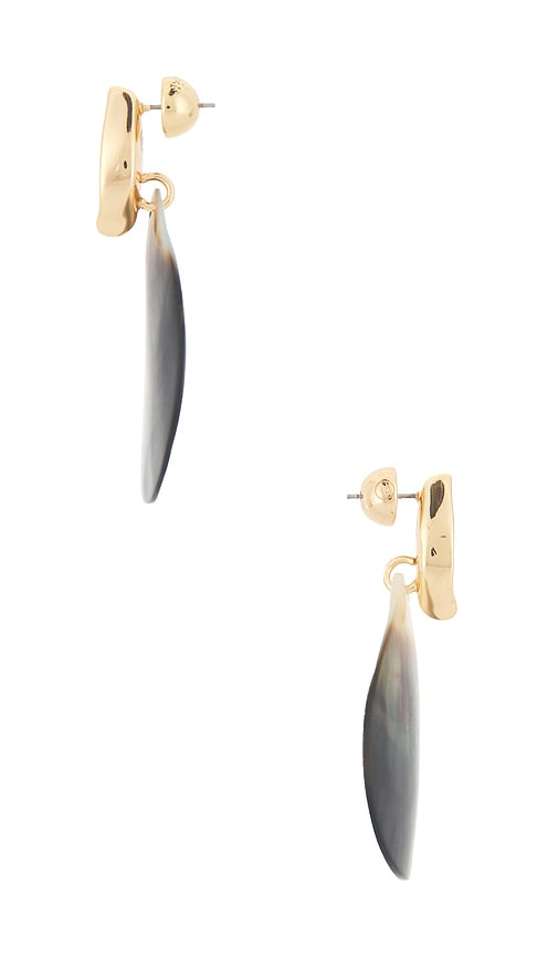 Ettika Shell Statement Earrings In Grey