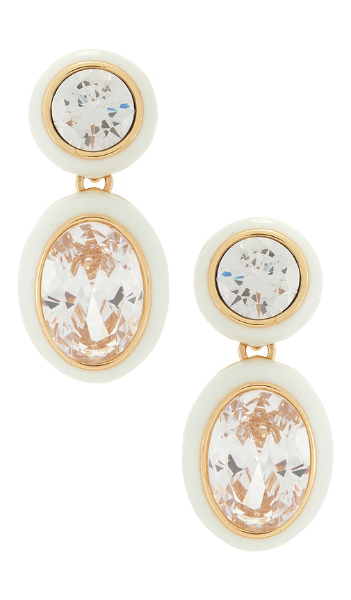 Ettika Duet Drop Earrings en Metallic Gold 58$