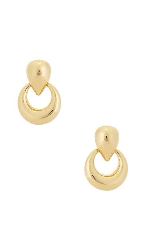Mini Door Knocker Earrings in Metallic Gold