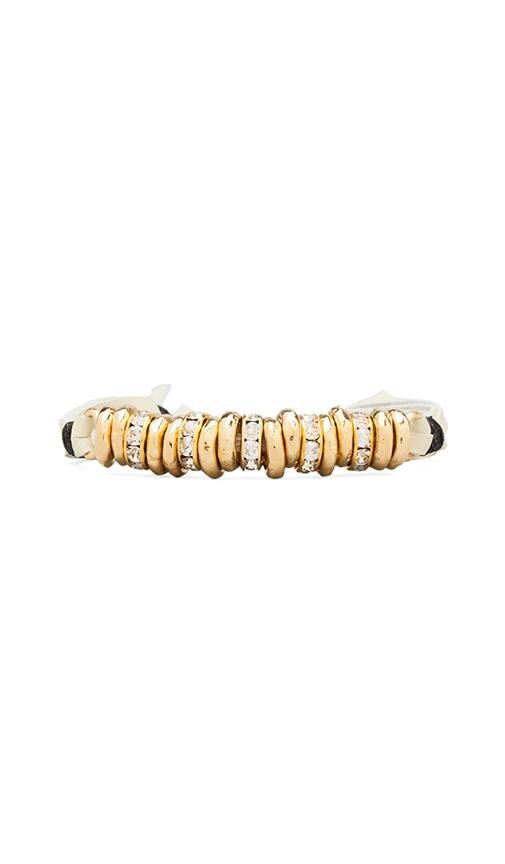 Gold Beads Bracelet with Diamonds