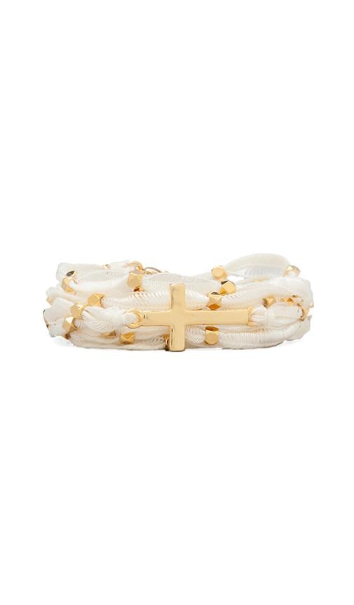 Gold Cross Wrap Bracelet