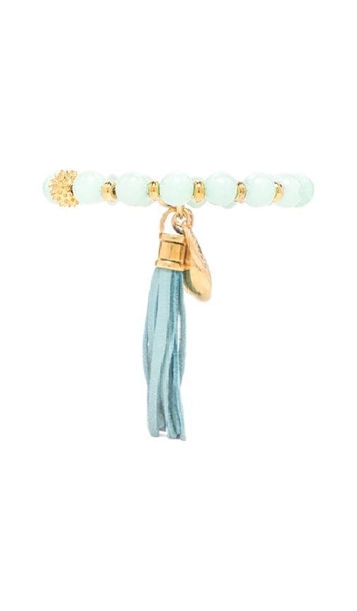 Beaded Bracelet with Seashell/Tassel