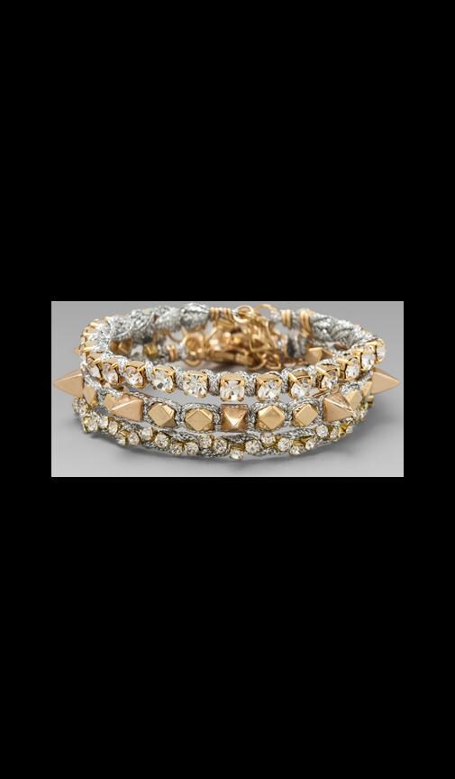 Gold Spike and Rhinestone Wrap
