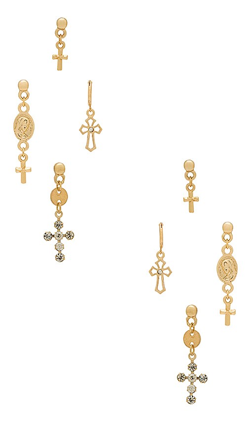 Cross Earring Set