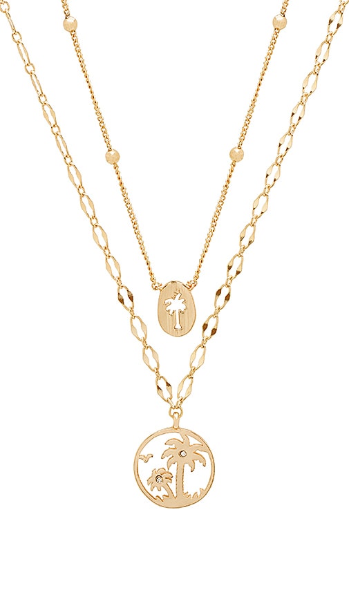 Layered Palm Tree Necklace