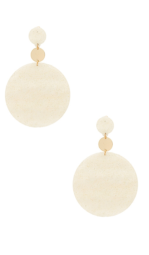 White Stone Earrings