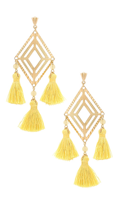 x REVOLVE Geometric Tassel Earrings