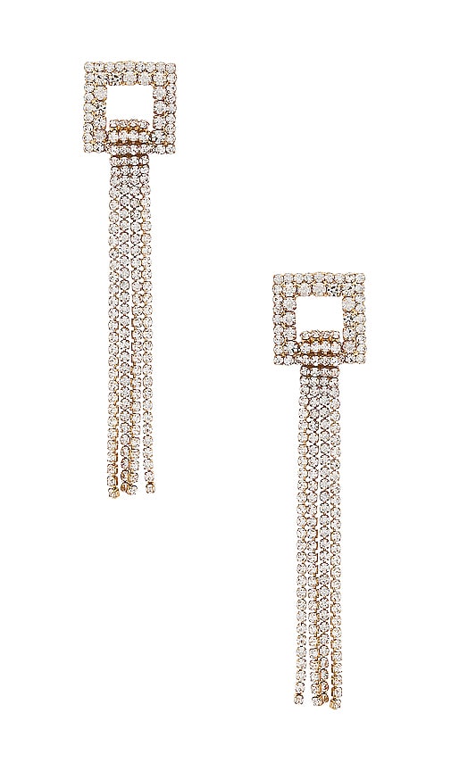 Square Tassel Earrings in Gold | REVOLVE