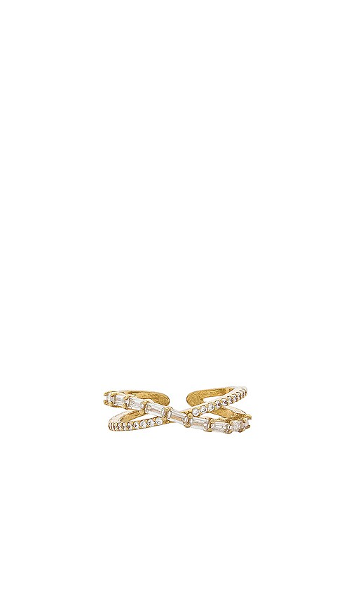 Rhinestone Cross Ring