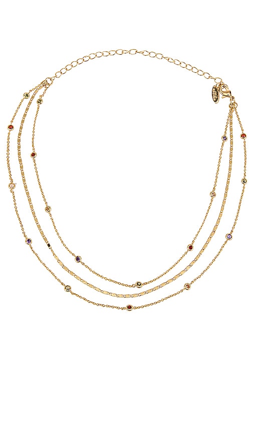 Rainbow Crystal Layered Necklace