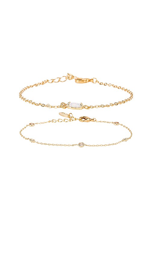 Gemstone Bracelet Set of 2