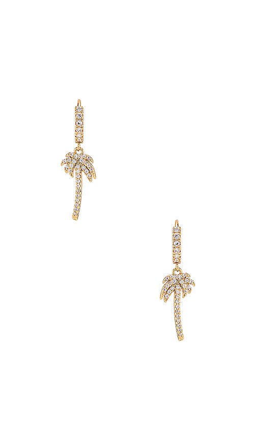Palm Tree Huggie Earrings