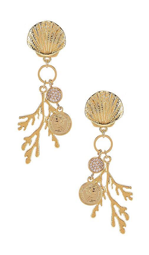 Shell & Coral Earring