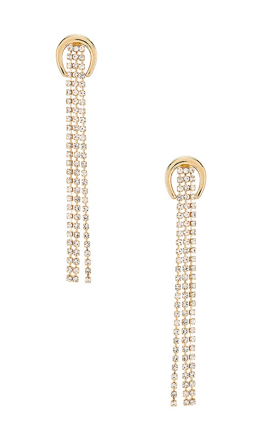 Crescent Crystal Drop Earring