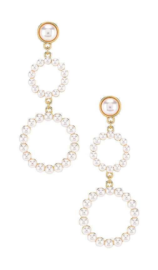 Drop Double Hoop Earring