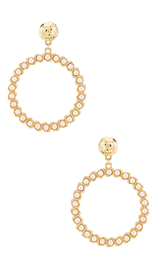 Pearl Drop Hoop Earring