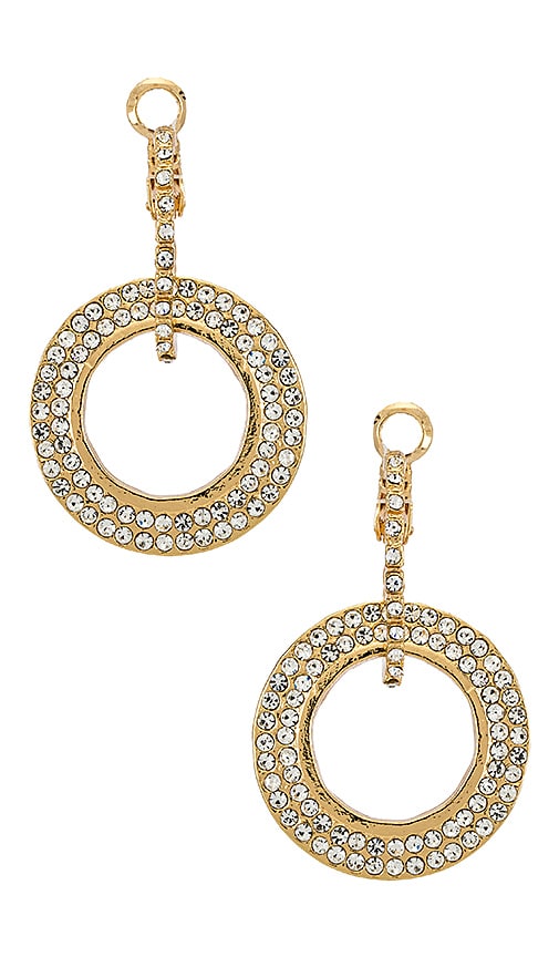 Drop Hoop CZ Earrings