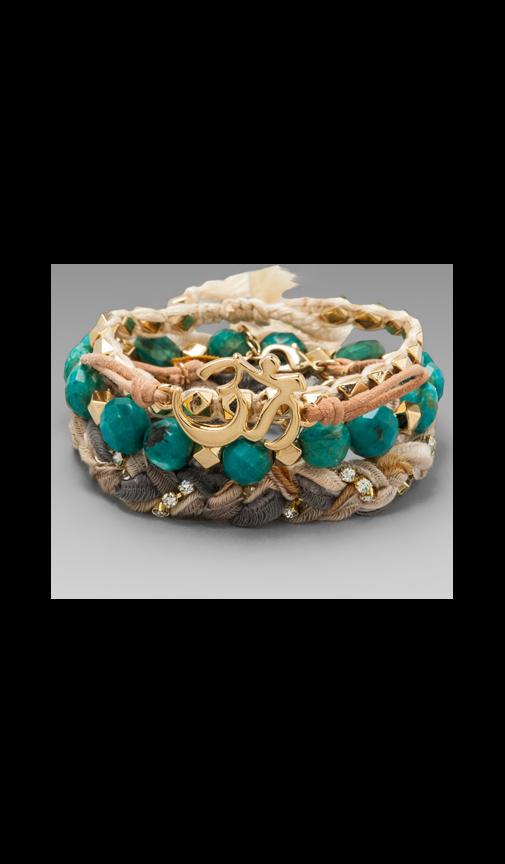 Beaded Om Wrap Bracelet