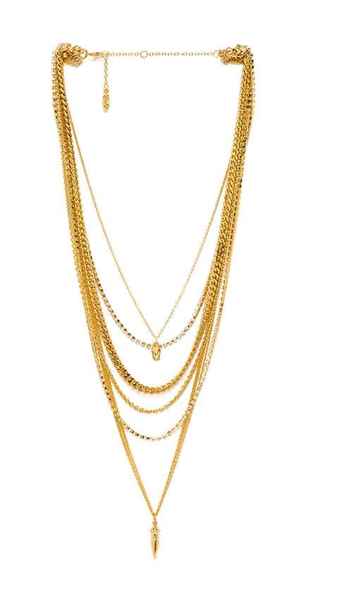 Spike and Skull Layered Necklace