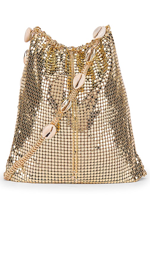 Shell & Gold Mesh Shoulder Bag