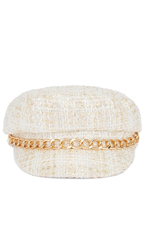 Shop Eugenia Kim Marina Hat In Ivory & Gold