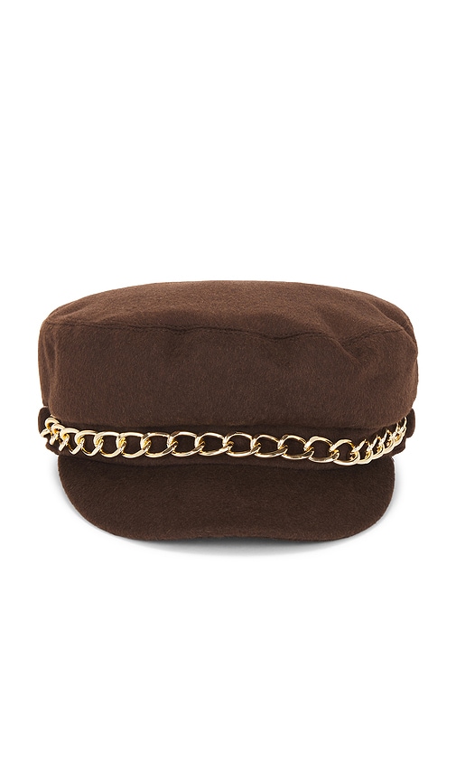 Eugenia Kim Marina Cashmere Newsboy Cap In Brown