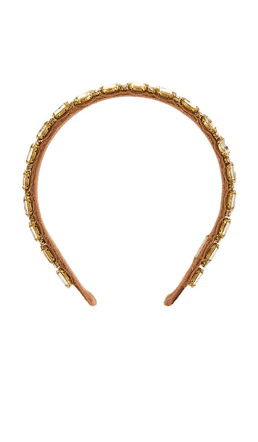 Eugenia Kim Rafaela Metallic Ruffled Headband | Smart Closet display picture 3