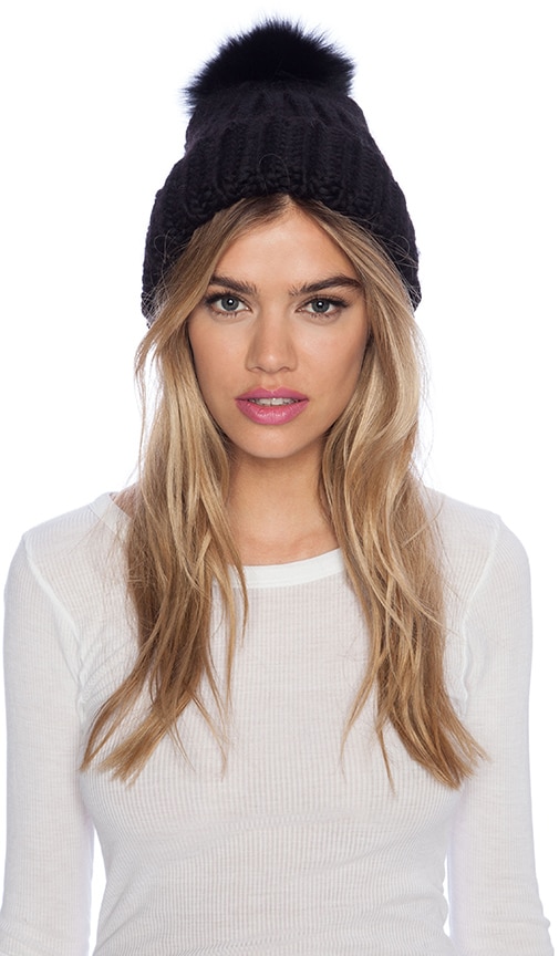 Rain Beanie with Fox Fur