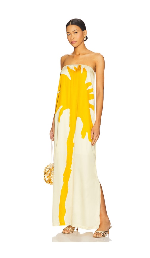 Eugenia Fernandez Palmarie Dress in Ivory,Mustard. - size XL (also in L, M, S, XS)