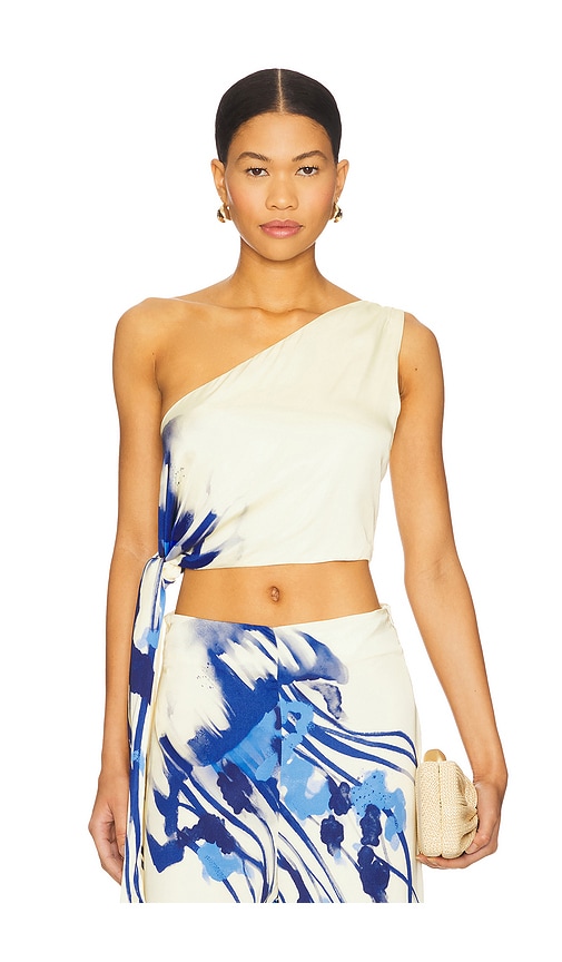 Eugenia Fernandez Sabaji Crop Top in Ivory. - size XS (also in M, S)