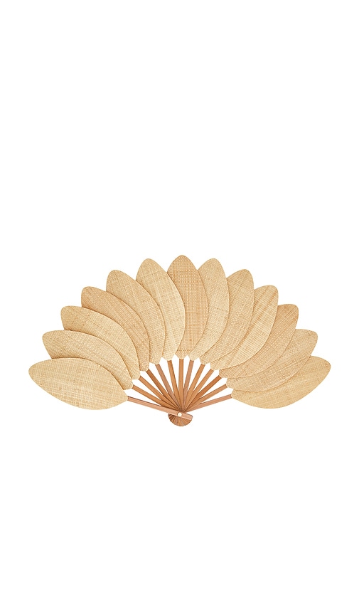 Eva Ventai Large Palmette Raffia The Classic Format Fan