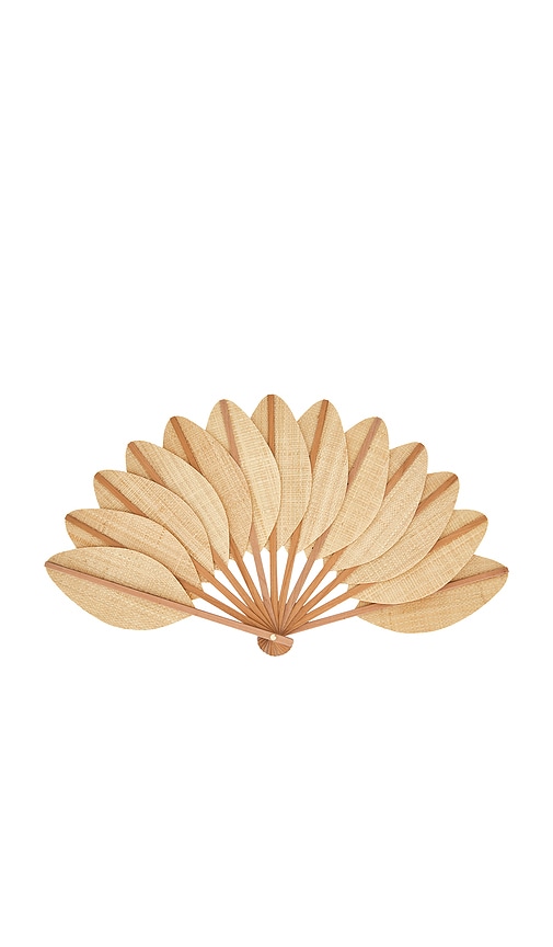 Eva Ventai Large Palmette Raffia The Classic Format Fan