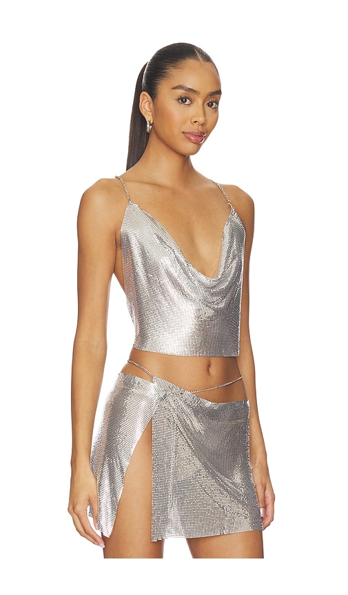 Fae Aura Glomesh Top In Silver