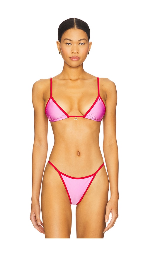 Lumi Bikini Top in Pink. - size XL (also in M, S)