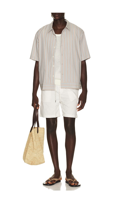 Faherty Essential Drawstring Short In Cream