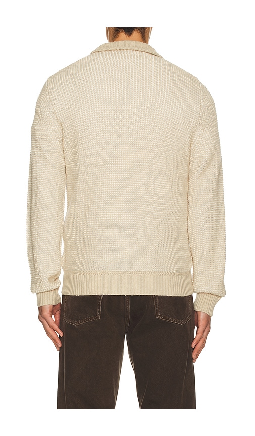 Faherty Waffle Knit Cashmere-blend Mock Neck Sweater In Neutral