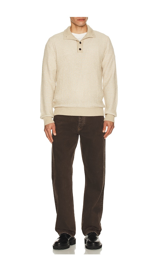  Faherty Quarter Button Sweater In Brown. Size S. Also In L, Xl/1x. 
