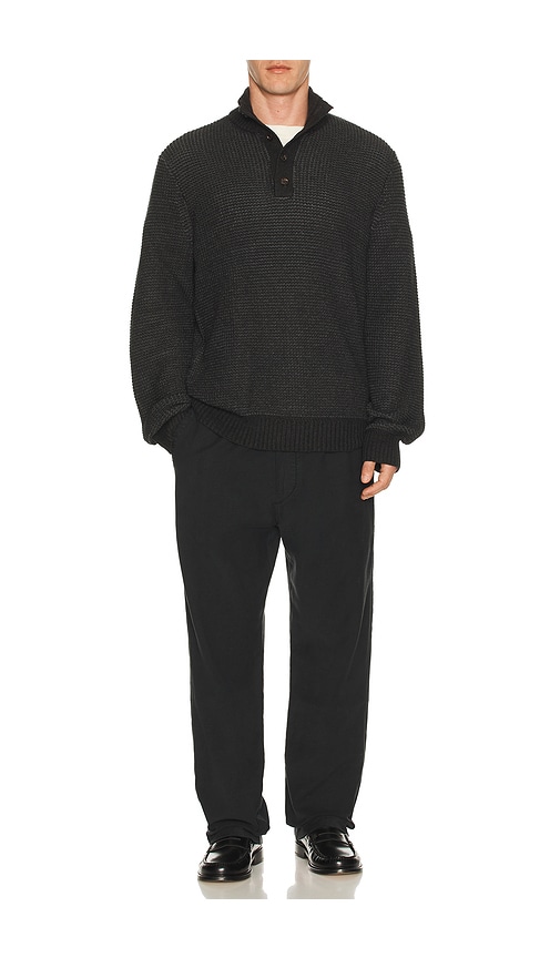  Faherty Quarter Button Sweater In Charcoal. Size S. Also In M, L, Xl/1x. 