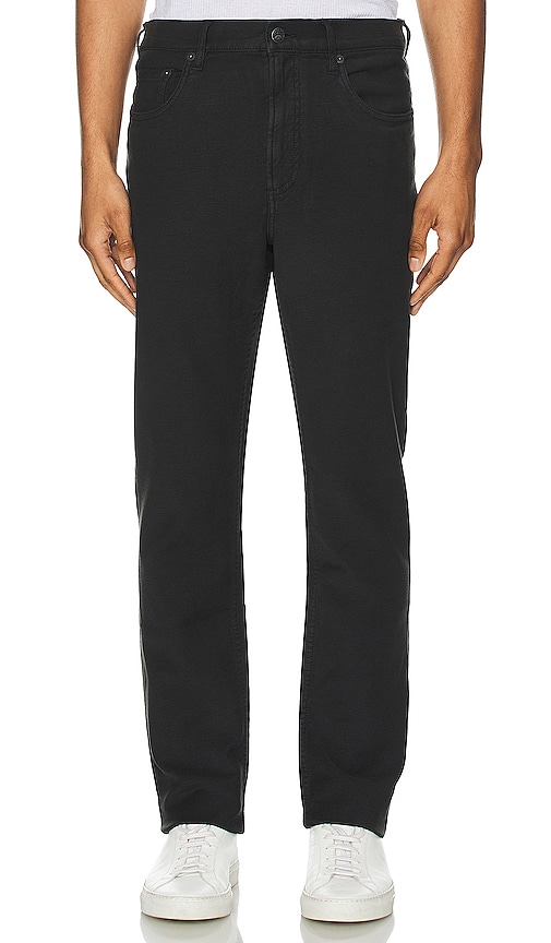Faherty Stretch Terry 5 Pocket Trousers In Black