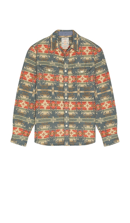 Doug Good Feather Canyon Overshirt in Blue. - size L (also in M, S, XL/1X) - Faherty - Modalova