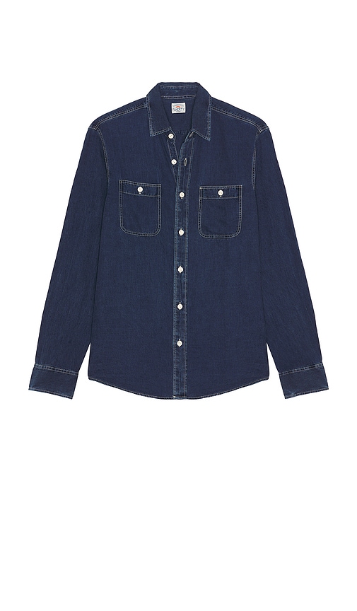 The Tried And True Chambray Workshirt in Blue. - size L (also in M, S, XL/1X) - Faherty - Modalova
