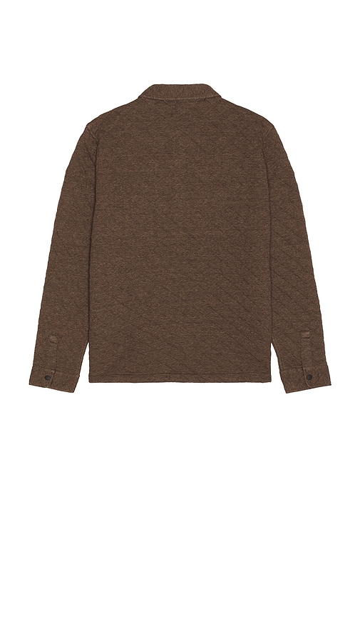 Faherty Epic Quilted Fleece Cpo Shirt In Brown